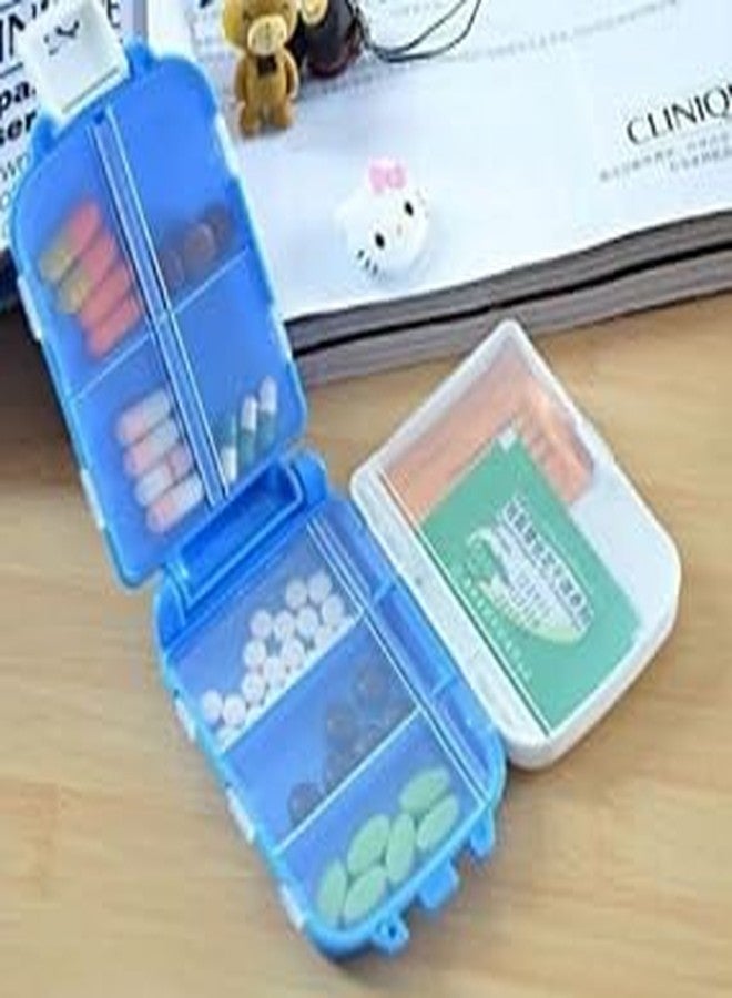 PentaDeco 7-Day Pill Reminder Box | Round Medicine Storage Case with 7 Compartments | Portable Mini Tablet Organizer for Daily Use - Image 2